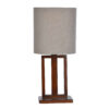 Accent Houten Tafellamp met Fluwelen Kap Tabandeh