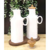 Witte Keramische Olie Dispenser – Vijfhoekig Model