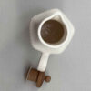 Witte Keramische Olie Dispenser – Vijfhoekig Model