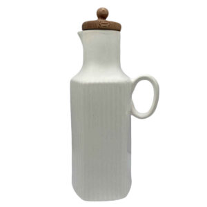 Witte Keramische Olie Dispenser – Vijfhoekig Model