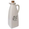 Witte Keramische Olie Dispenser met Deksel