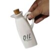 Witte Keramische Olie Dispenser met Deksel