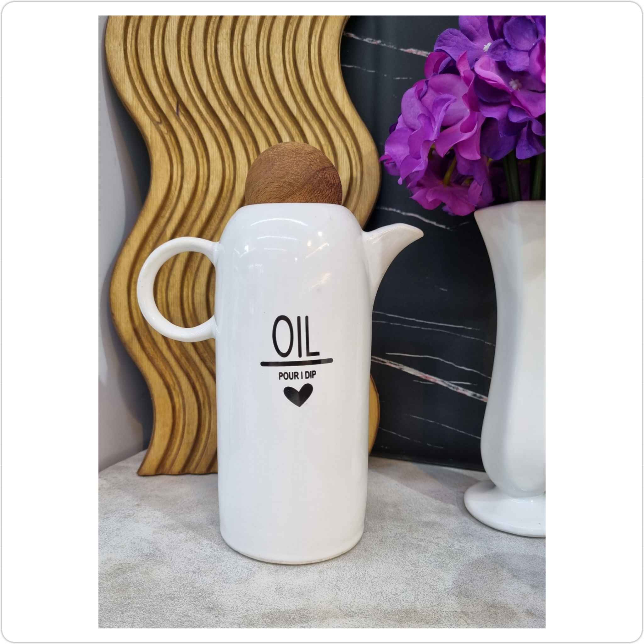 Witte Keramische Olie Dispenser – Decoratief Model