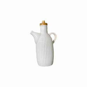 Witte Keramische Olie Dispenser – Met Deksel