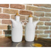 Witte Keramische Olie Dispenser – Met Deksel