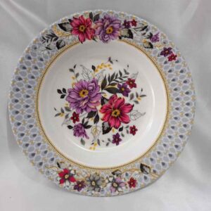 Witte Melamine Bordenset – Bloemmotief Magnetronbestendig
