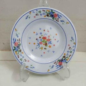 Witte Melamine Bordenset – Victoriabloem Model