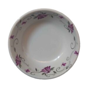 Witte Melamine Kommenset – Model Floral (Set van 6)