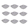 Witte Melamine Kommenset – Model Marmer Vierkant (Set van 6)