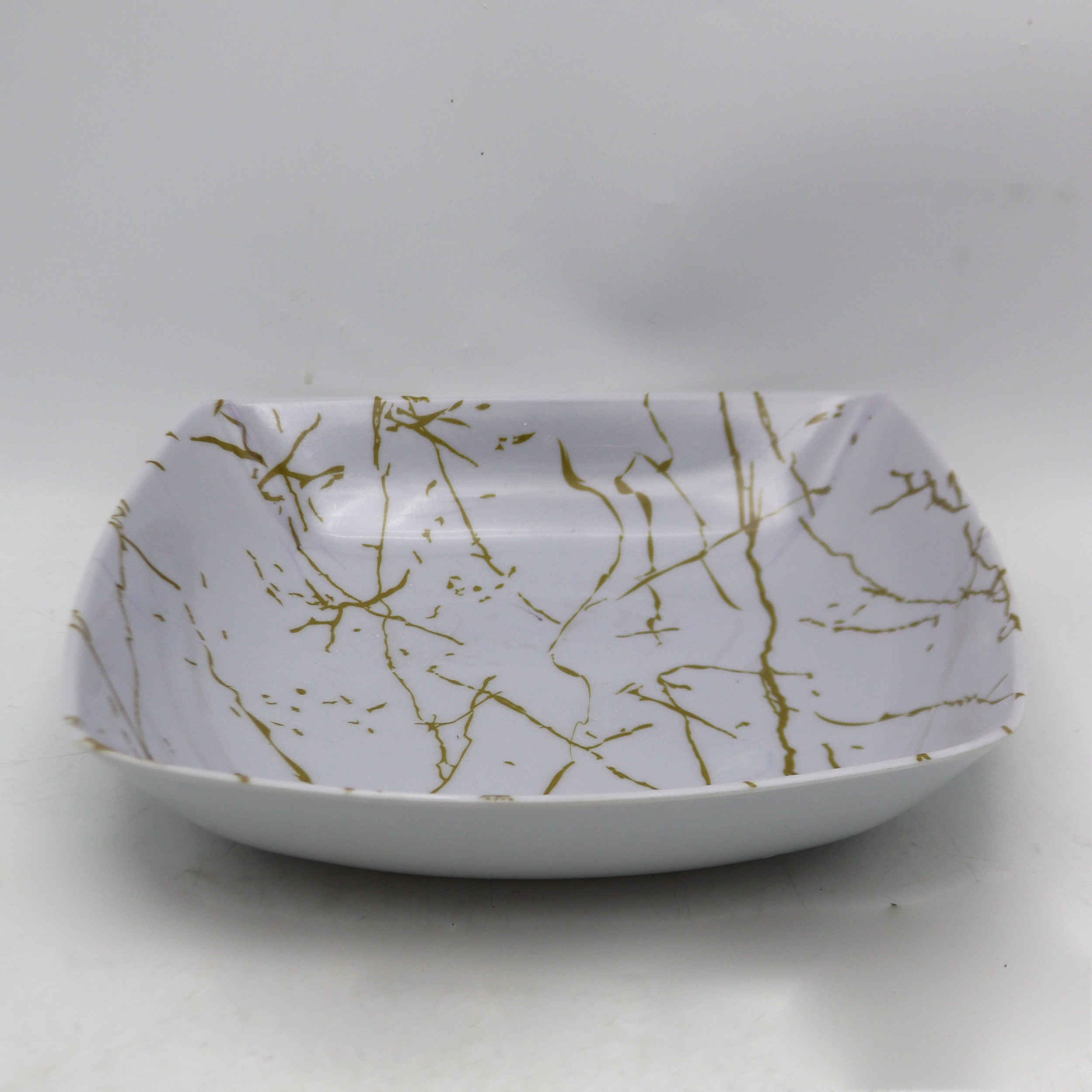 Witte Melamine Kommenset – Model Marmer Vierkant (Set van 6)