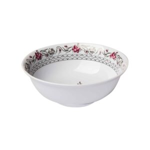 Witte Melamine Kommenset – Model Hani Bloem (Set van 6)