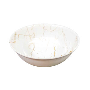 Witte Melamine Kommenset – Model Hani Marmer (Set van 6)