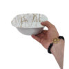 Witte Melamine Kommenset – Vierkant Marmer (Set van 6)