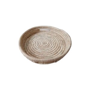 Perzische Handgeweven Palmblad Mand Ronde Vorm
