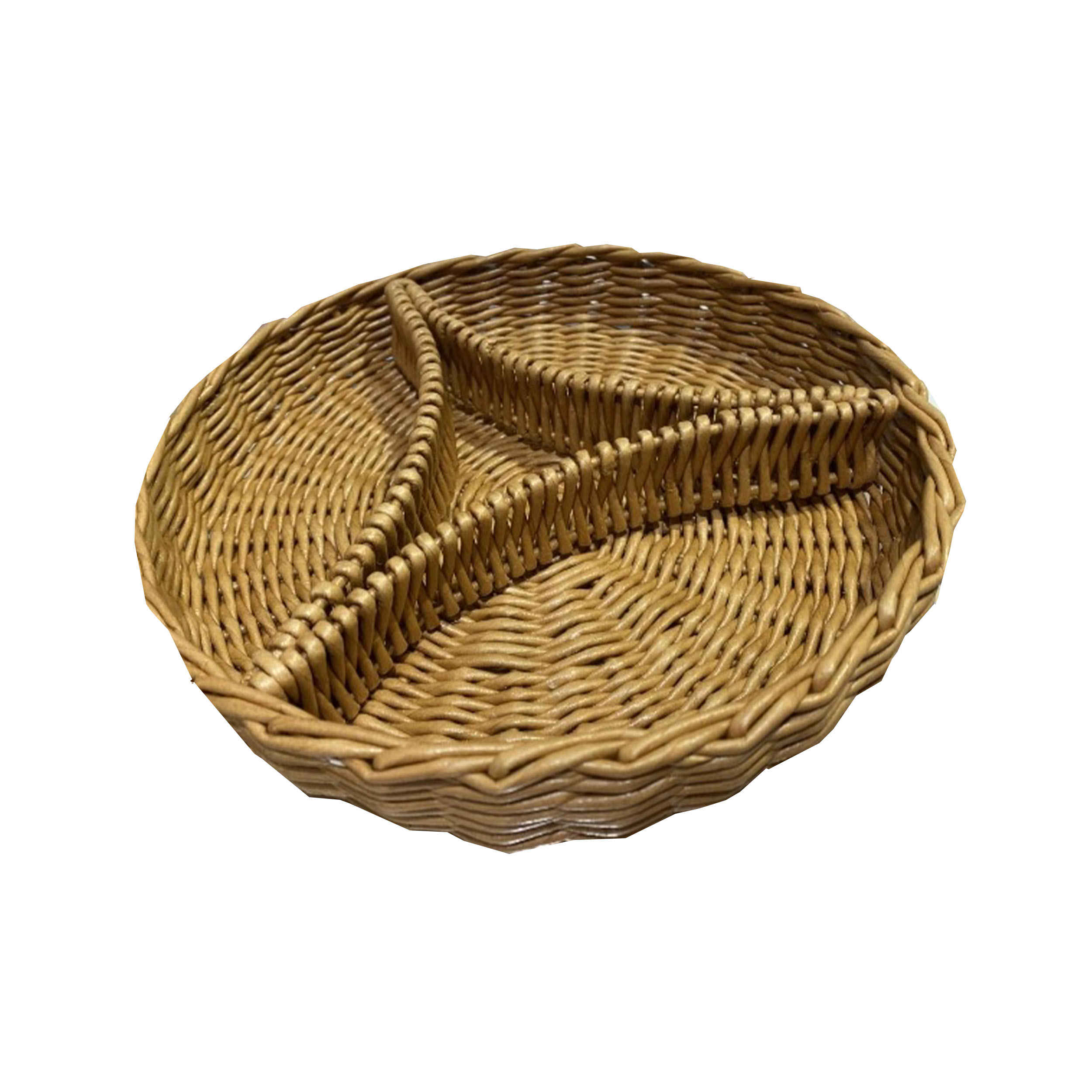 Natuurlijke Rotan Mand Handgeweven met Vier Compartimenten