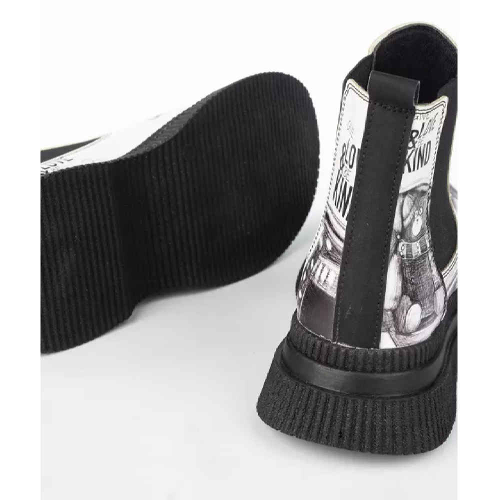 Graffiti Print Chelsea Laarzen – Synthetisch Leer voor Dames