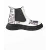 Graffiti Print Chelsea Laarzen – Synthetisch Leer voor Dames