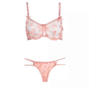 Luxe Lingerieset – Roze Vlinderontwerp