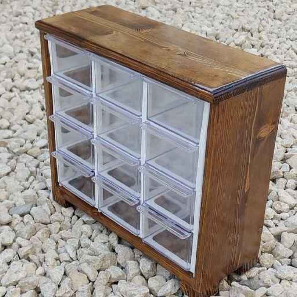 Elegante houten opbergbox met 12 vakjes