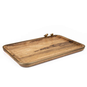 Vogelontwerp Rechthoekig Dienblad – Model Flat | Voor Thee, Koffie & Snacks