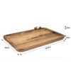 Minimalistisch rechthoekig houten dienblad - Plat model met vogelontwerp