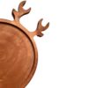 Exotisch rond houten dienblad - Model Venus met herten-gewei-ontwerp