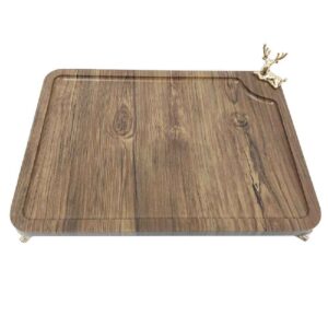 Houten Dienblad met Gouden Hert