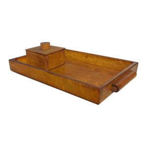 Houten Serveerblad met Handvat & Suikerpot – Perfect voor Theetijd