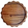 Rustiek rond houten dienblad - Met design-randen
