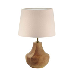 Accent Houten Tafellamp met Stoffen Kap Farsam