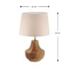 Accent Houten Tafellamp met Stoffen Kap Farsam