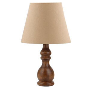 Accent Houten Tafellamp met Stoffen Kap Chobi