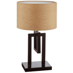 Accent Houten Tafellamp met Stoffen Kap Nour