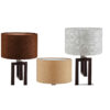 Accent Houten Tafellamp met Stoffen Kap Nour