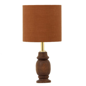 Accent Houten Tafellamp met Stoffen Kap Ziba