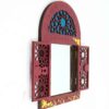 Handgemaakte Perzische Houten Wand Sleutelhanger – Magenta Spiegel