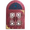 Handgemaakte Perzische Houten Wand Sleutelhanger – Magenta Spiegel