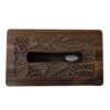 Houten Prullenbak & Tissuedoos Set – Bladontwerp