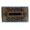 Houten Prullenbak & Tissuedoos Set – Bloempatroon