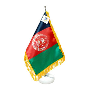 Afghanistan Bureau Vlag met Stenen Basis