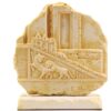 Oud-Perzisch Geïnspireerde Legendarische Inscriptie Replica met Leeuw Aanval Design