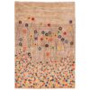 Ambachtelijk handgeknoopt Perzisch Gabbeh tapijt - Abstract bloemenontwerp, Crème, Wol
