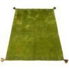 Authentiek handgeknoopt Perzisch minimalistisch Gabbeh tapijt - Effen, Groen, Wol
