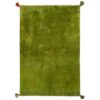 Authentiek handgeknoopt Perzisch minimalistisch Gabbeh tapijt - Effen, Groen, Wol