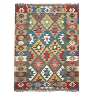 Authentiek Perzisch Wol Kilim Tapijt Handgeweven in Firuzabad Qashqai