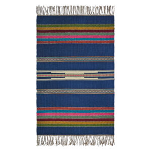 Authentiek Perzisch Wol Kilim Tapijt Handgeweven in Lorestan Blauw
