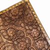 Backgammon Bord Handgemaakt met Bloemen op Notenhout