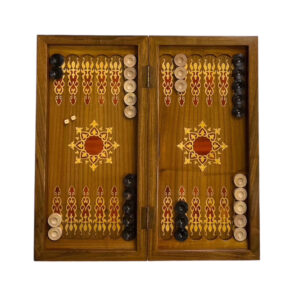Backgammon & Schaakbord Handgemaakt van Walnoothout