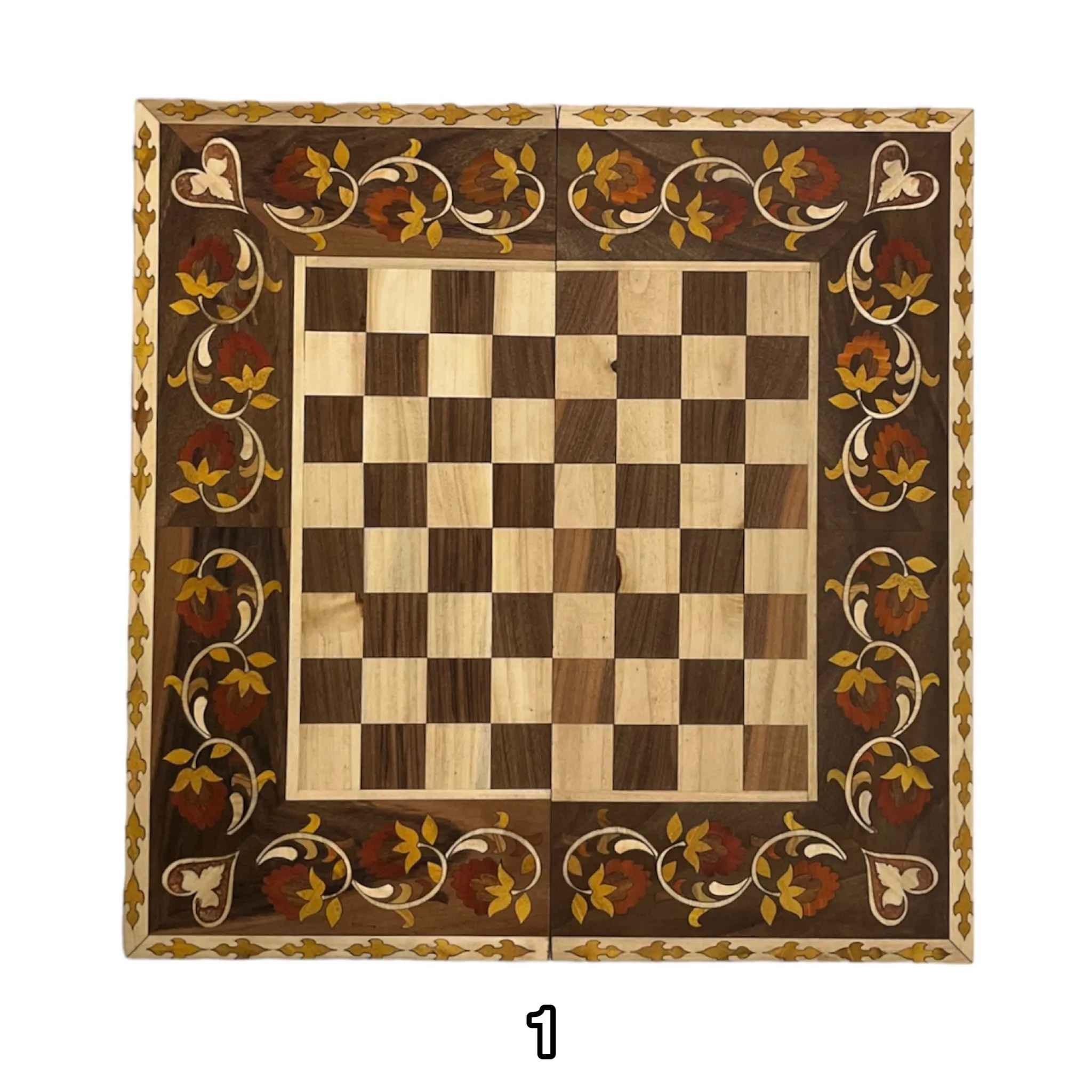 Backgammon & Schaakbord Handgemaakt van Walnoothout Pichak