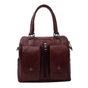 Rode Lederen Bauletto Handtas voor Dames